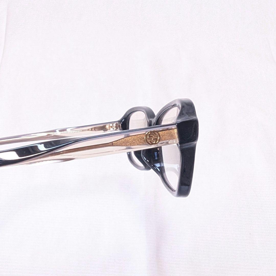 【GUCCI】イタリア製GGロゴ・スクエアタイプサングラス　黒縁メガネ