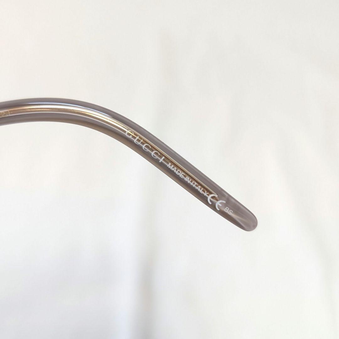 【GUCCI】イタリア製GGロゴ・スクエアタイプサングラス　黒縁メガネ