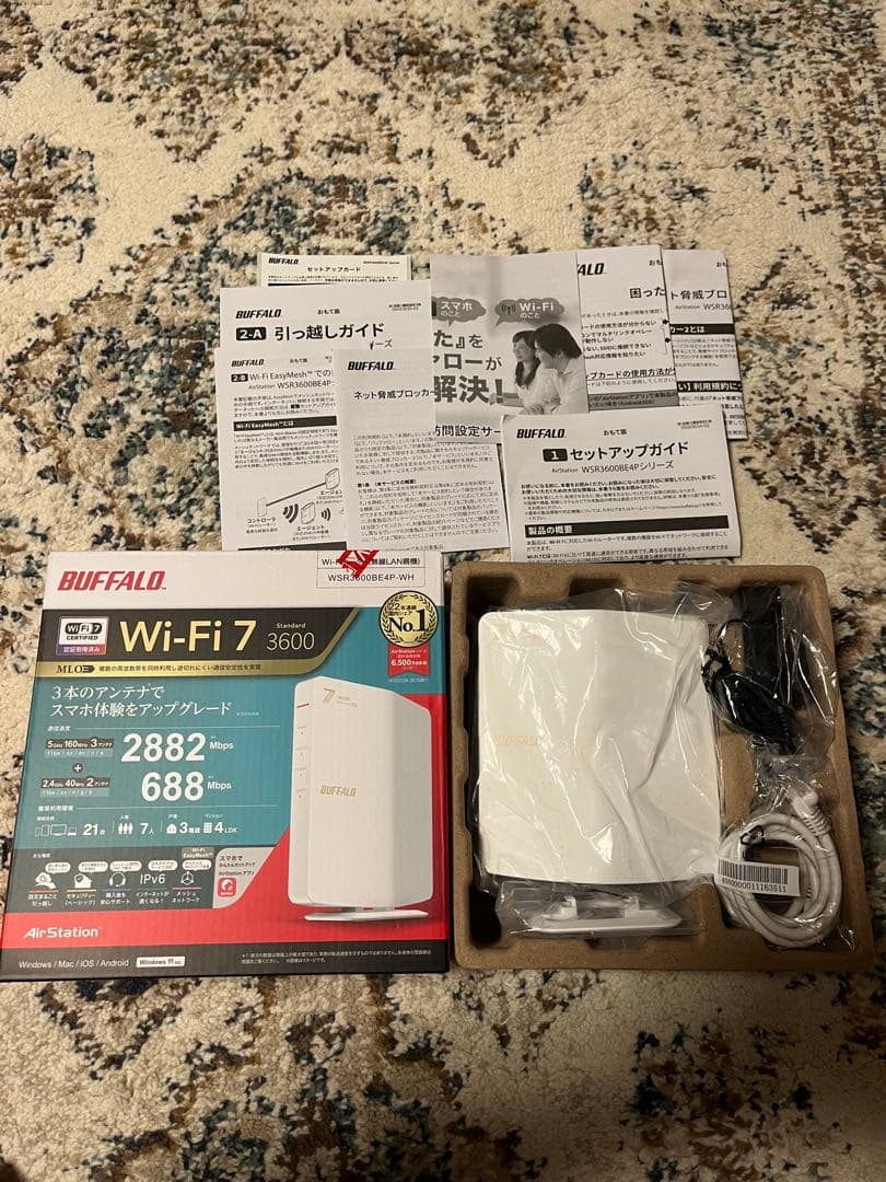 BUFFALO Wi-Fi 7 ルーター WSR-3600BE4P-WH