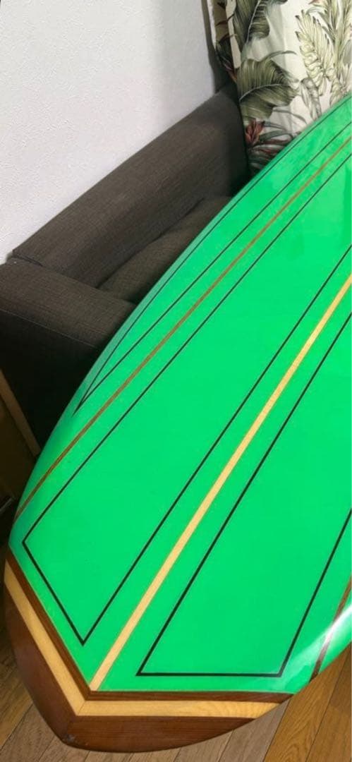 10.4ft ベッカータンカー ロングボード トリプルレッドウッドストリンガー