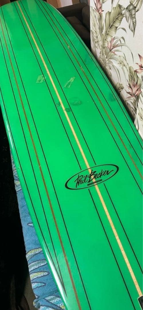 10.4ft ベッカータンカー ロングボード トリプルレッドウッドストリンガー