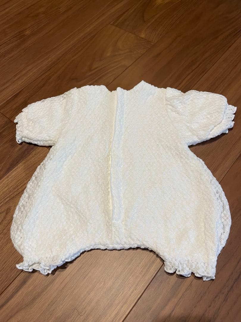 de.sh0p ぽってりシルエット　退院着　ホワイト ボンネット