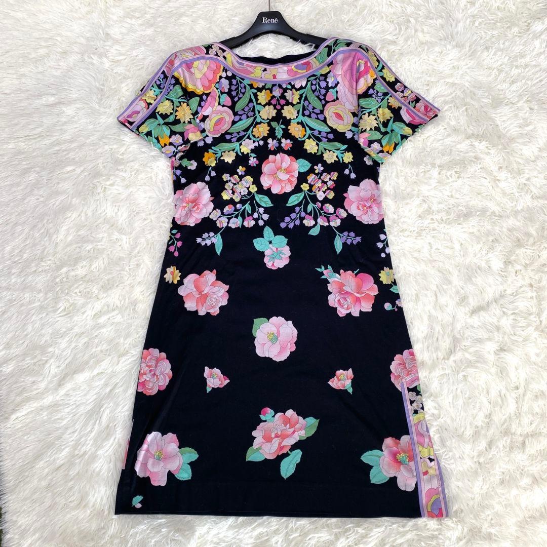 ●良品●　LEONARD　レオナール　ワンピース　Aライン　花柄　マルチカラー