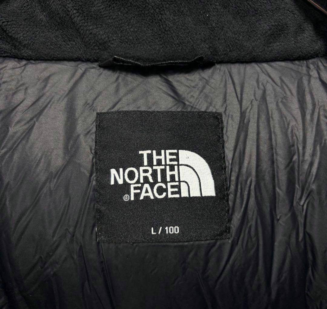 値下げノースフェイス ダウンジャケット パーカー 刺繍ロゴ 古着