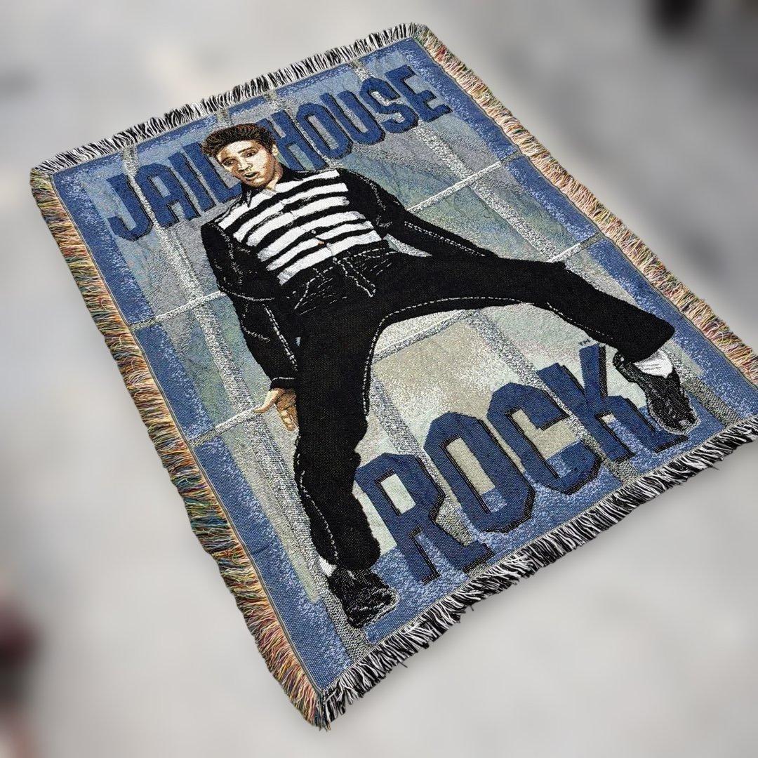 エルビスプレスリー　ブランケット　マルチカバー　ソファカバー　ラグ155x113