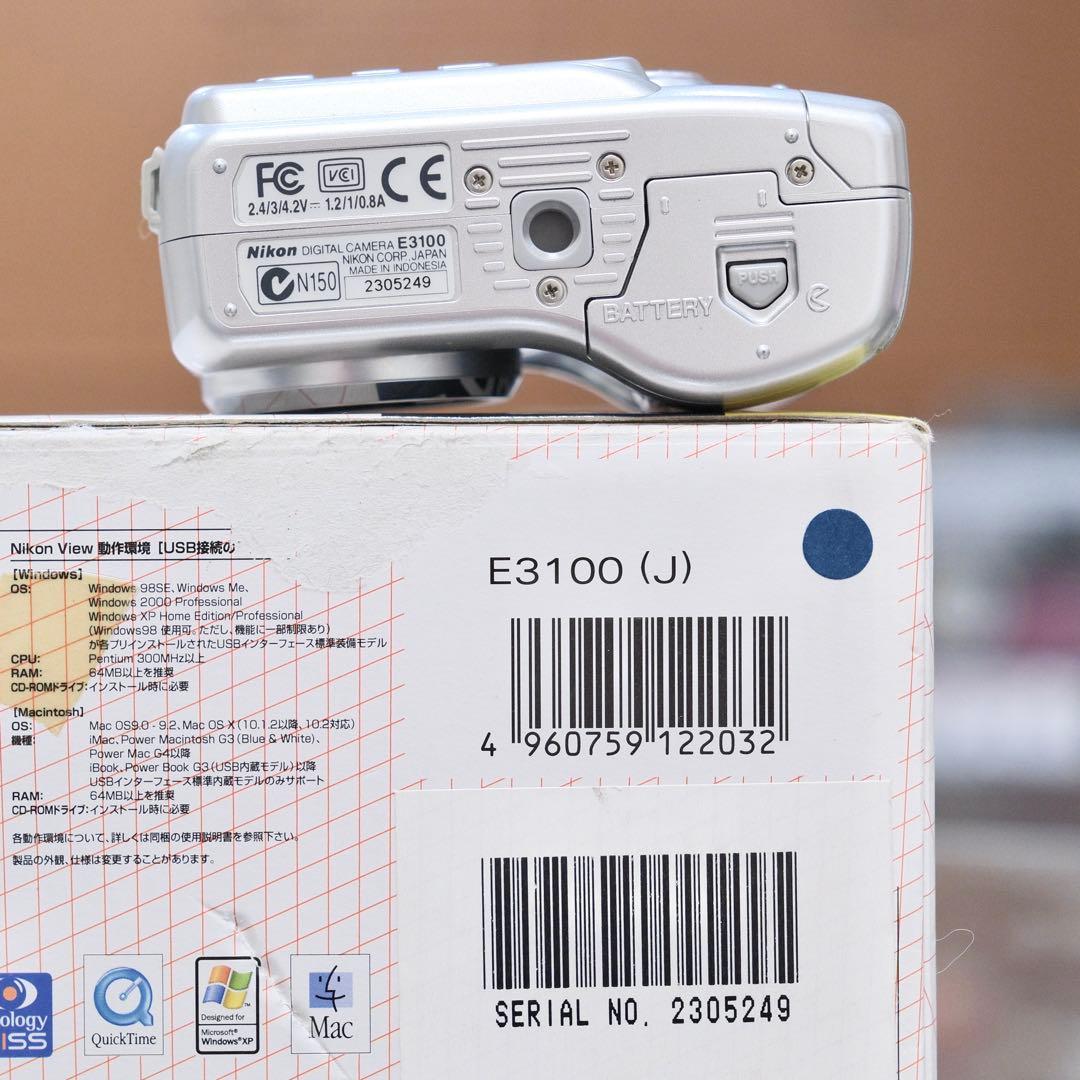 美品！動作品 平成レトロ CCD Nikon COOLPIX E3100 元箱付