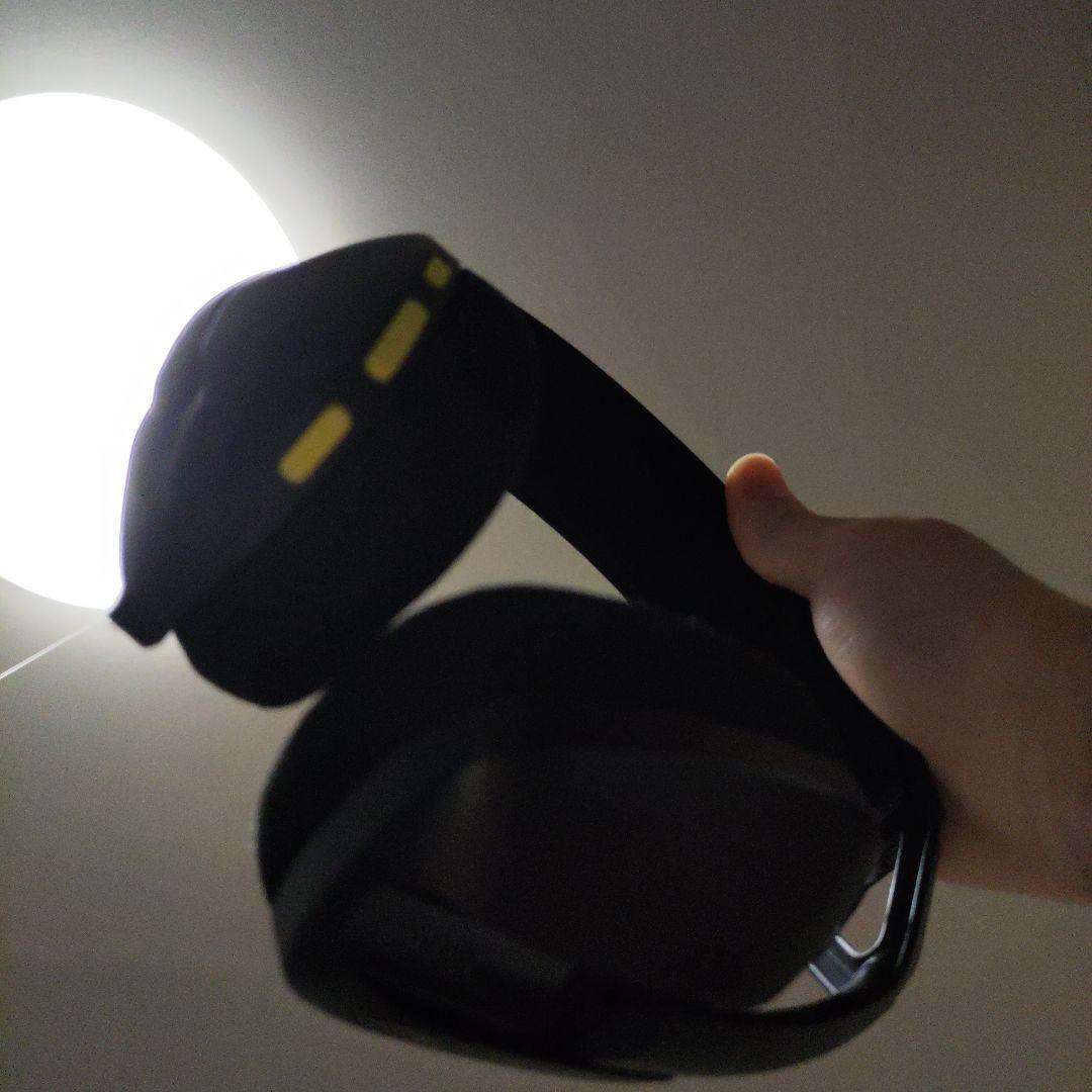 ブラック ゲーミングヘッドセット イエローアクセント