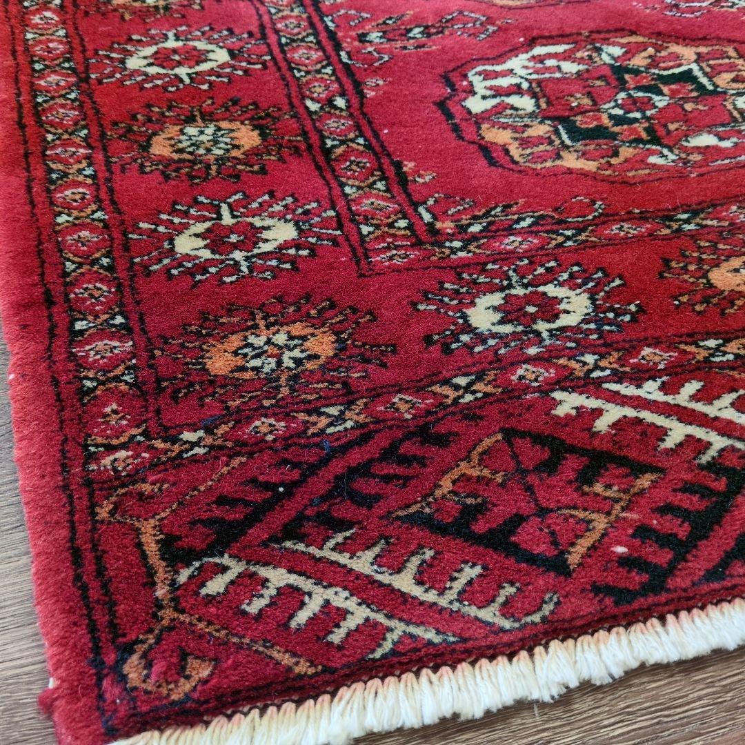 ヴィンテージラグ　パキスタン　トライバルラグ　手織り絨毯　ウール　コットン