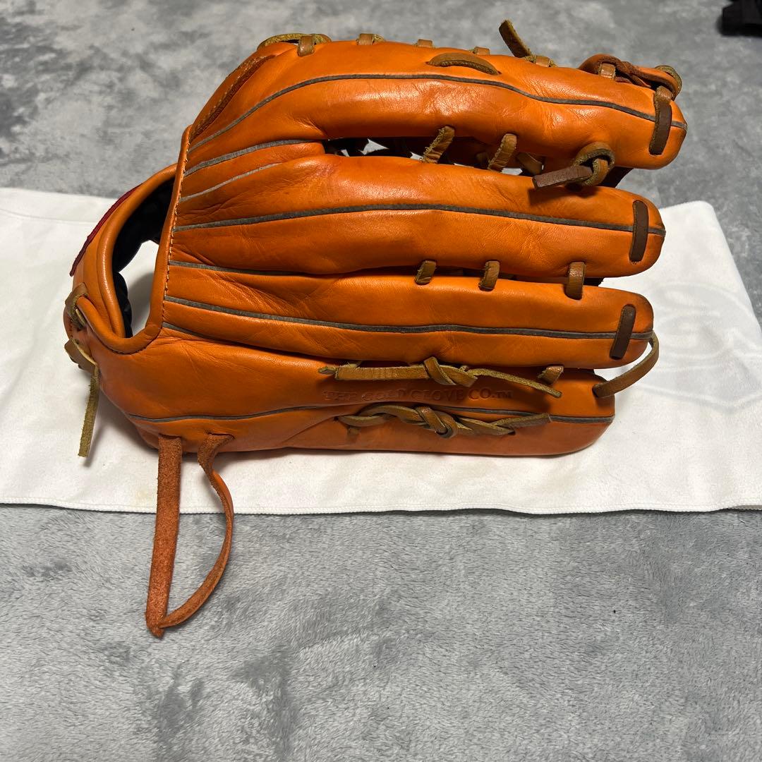 ローリングス　軟式グローブ外野手用　オレンジ