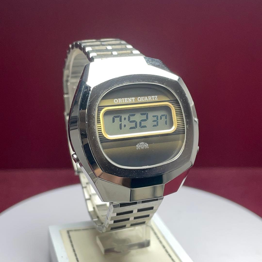 ★超希少 保管品 70s ORIENT QUARTZ 純正ブレス 日本製 腕時計