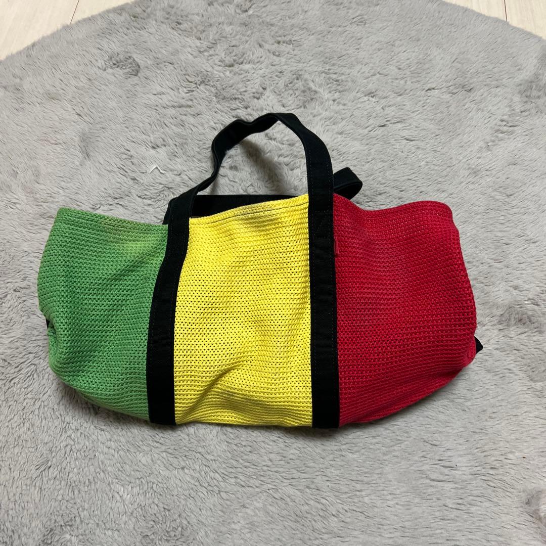 Supreme メッシュトートバッグ ラスタカラー