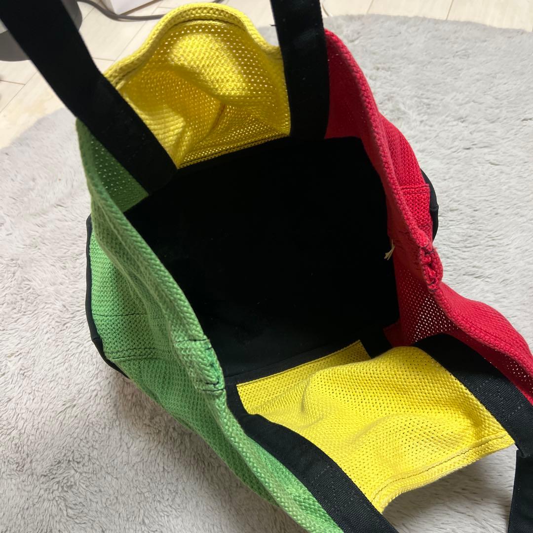 Supreme メッシュトートバッグ ラスタカラー