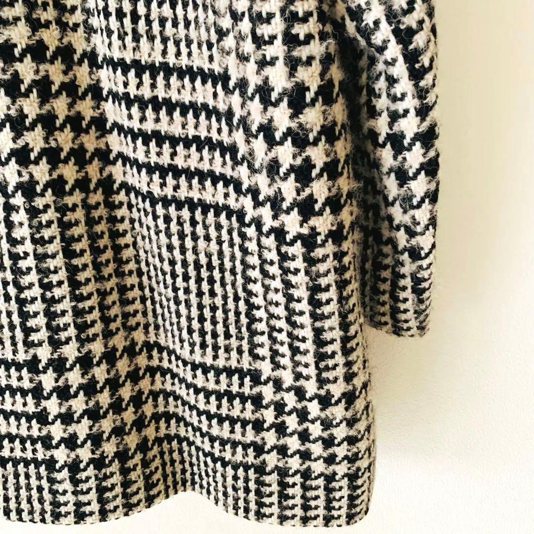 美品✨ユナイテッドアローズ ウール アルパカ チェック柄 コート 日本製 L