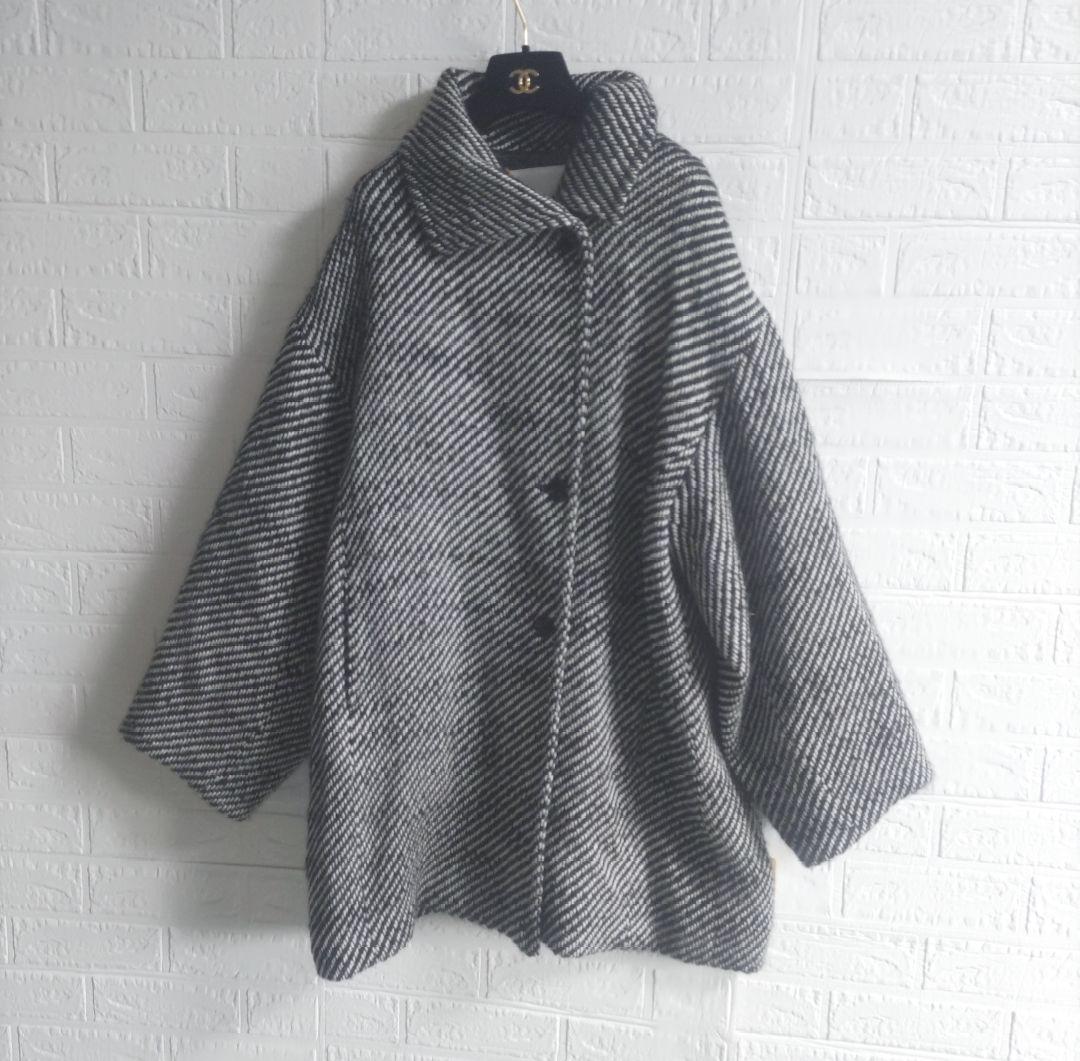 mici ミチ　2024 ツイードミドルコート 　ローズバッド　オーバーサイズ