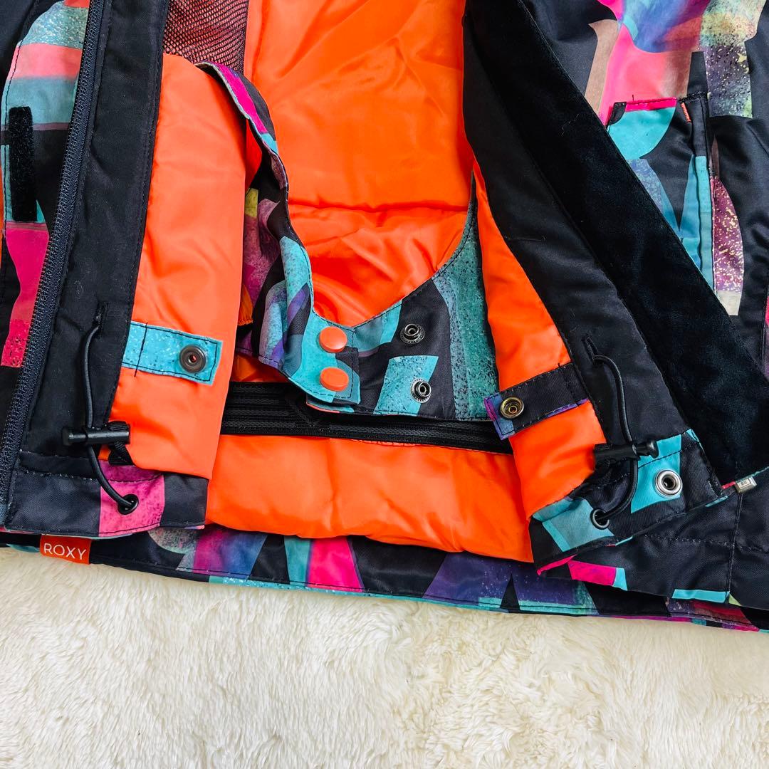 【美品✨】ROXY　スノボウェア　上下セット　L　M 総柄　ロゴ　ピンク