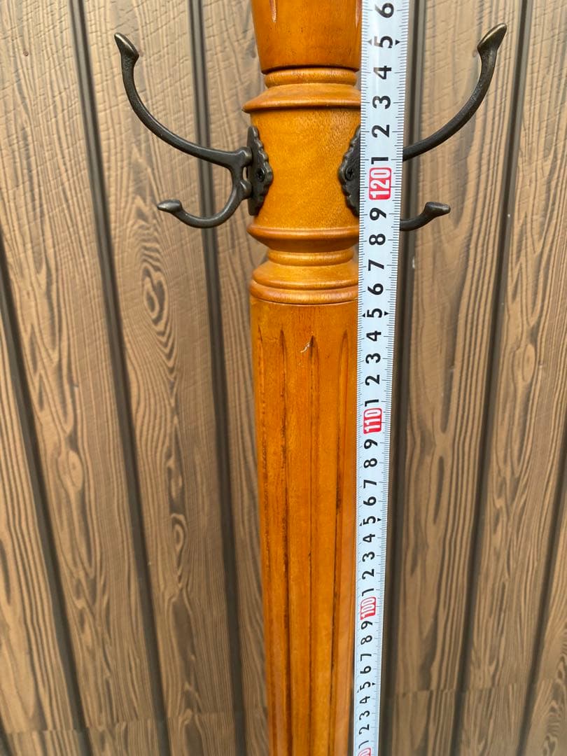 木製コートラック　ポールハンガー