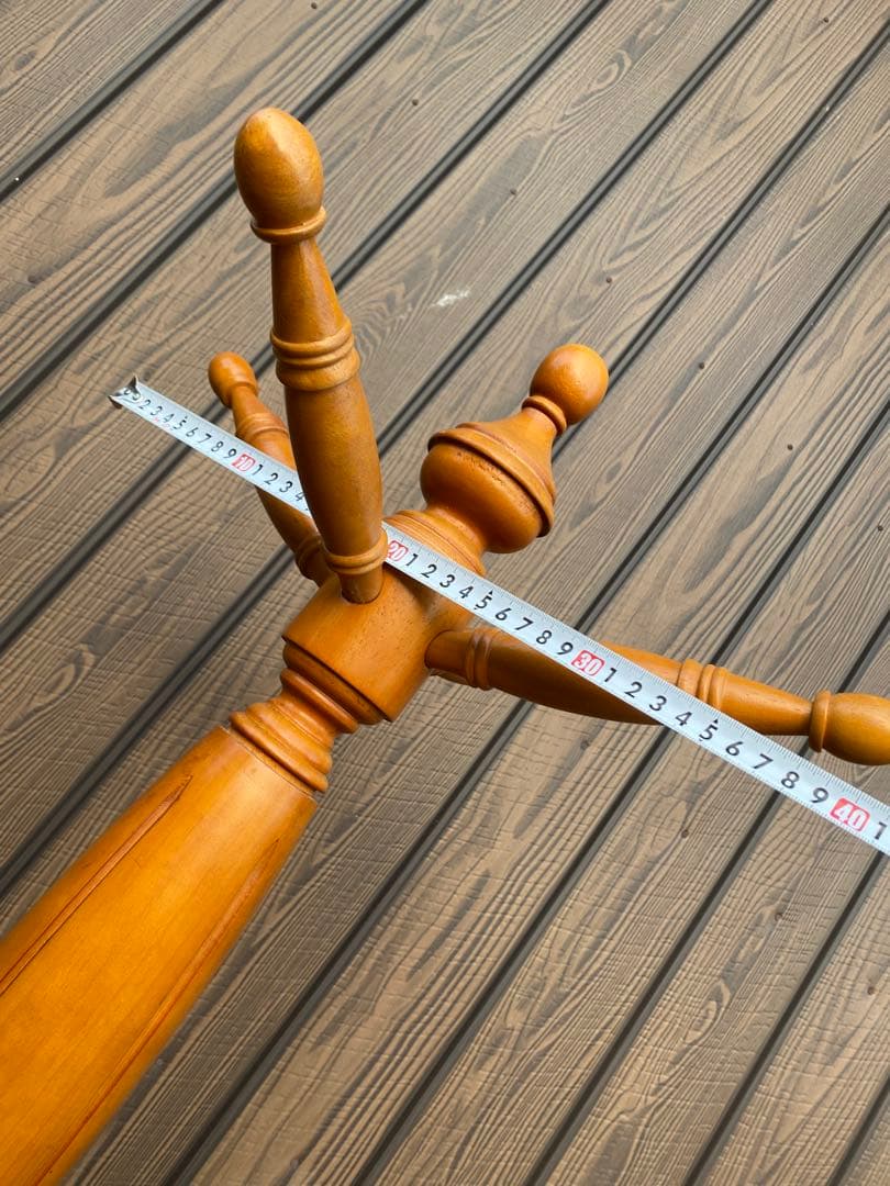 木製コートラック　ポールハンガー