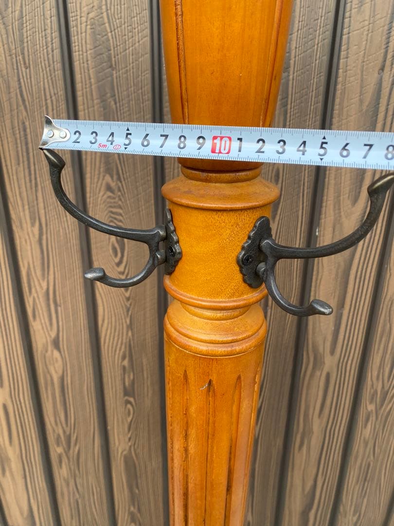 木製コートラック　ポールハンガー