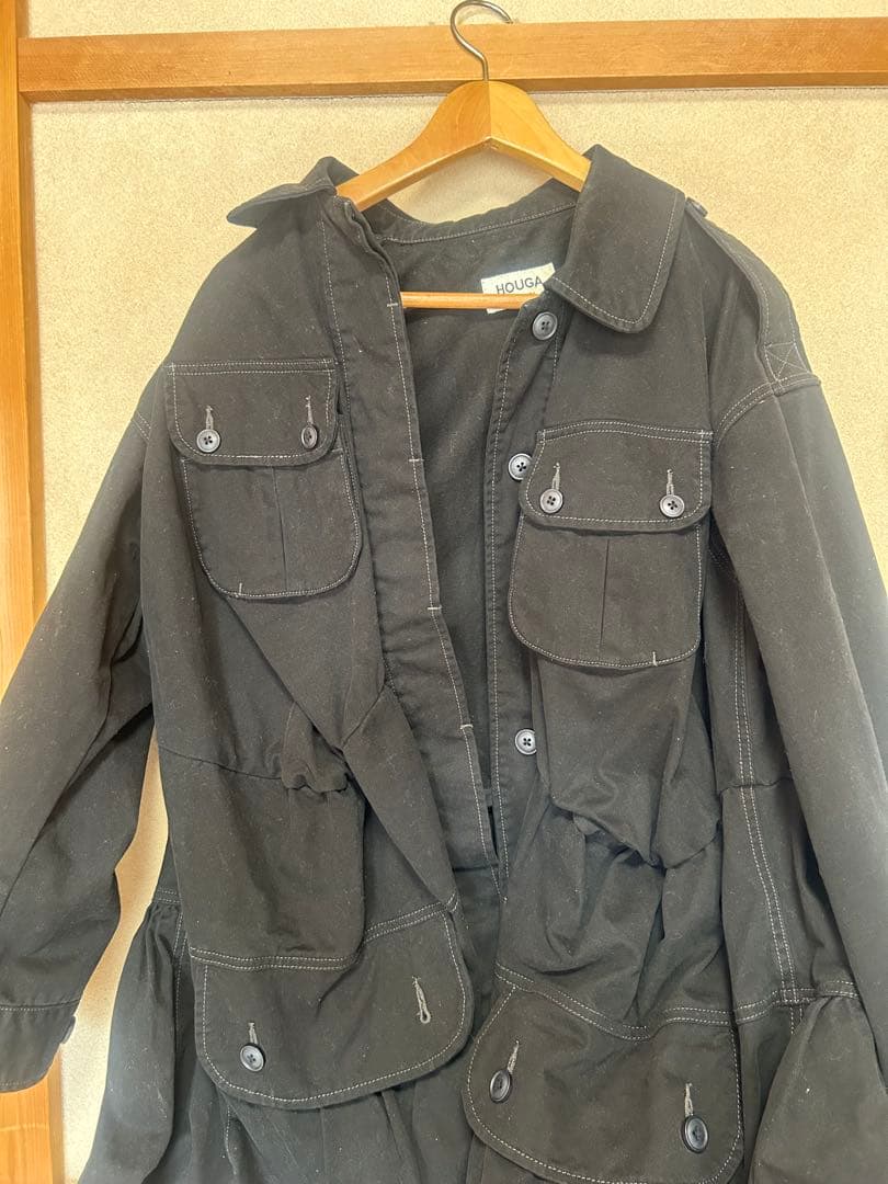 芦*屋様 最終値下げ価格HOUGA ブラックルックフォワードコート