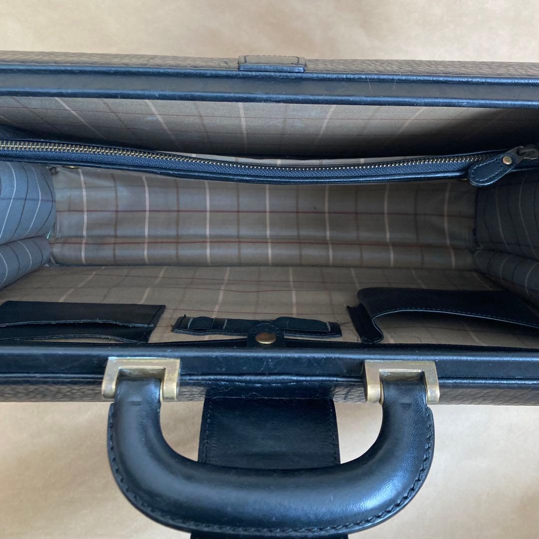 【希少】BURBERRY ダレスバッグ ブラック レザー シボ革 ビジネスバッグ