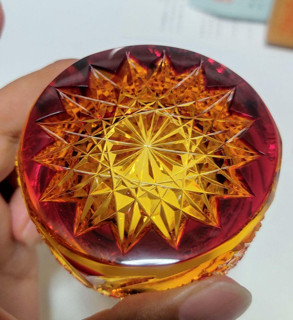 ☆超希少品☆若林幸男 江戸切子 蓋物 （切子、江戸切子、薩摩切子）