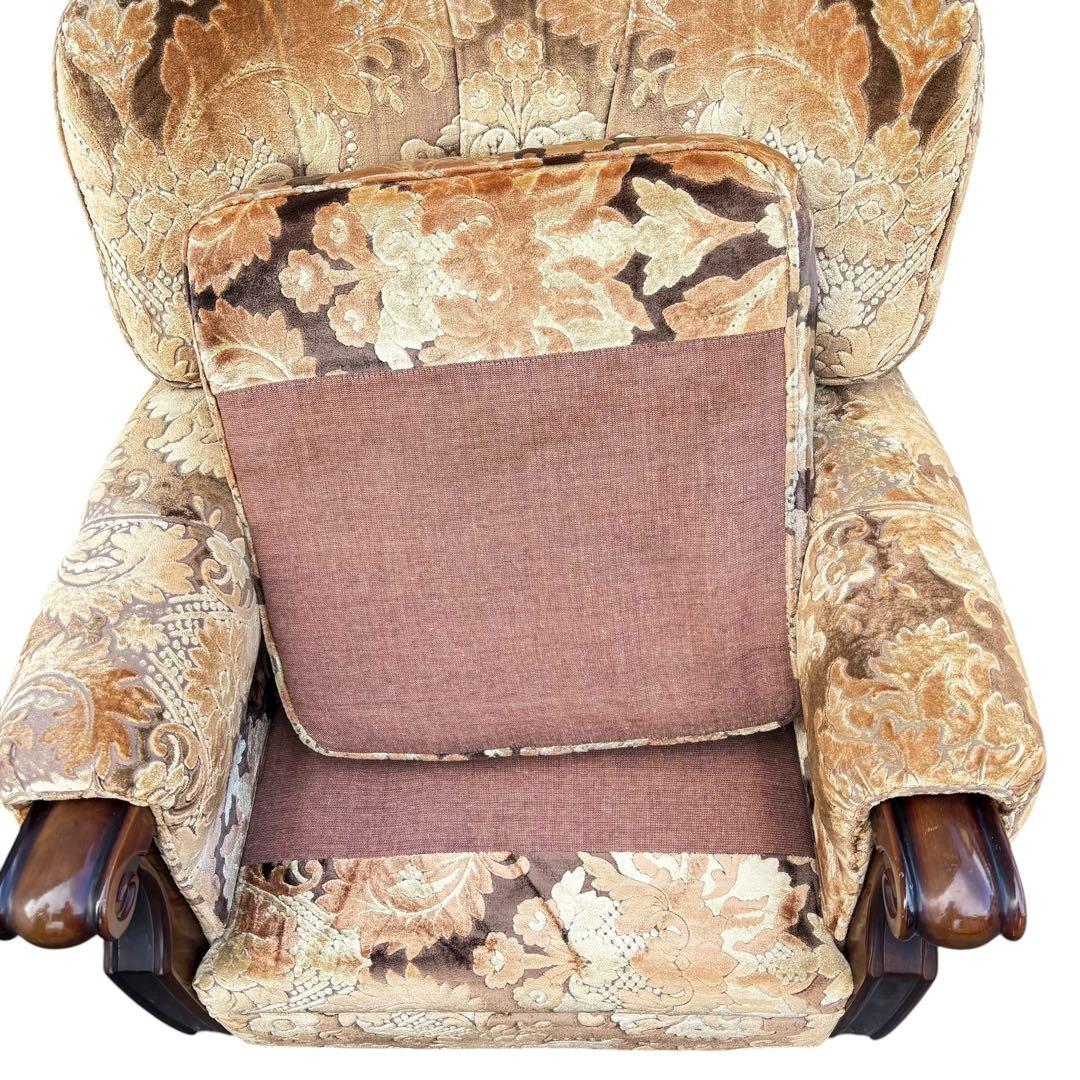 オールドカリモク 1人掛けソファ 金華山　昭和レトロ　ヴィンテージ