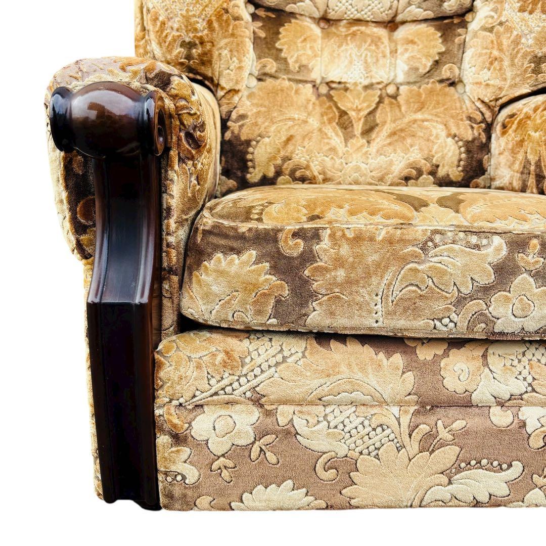 オールドカリモク 1人掛けソファ 金華山　昭和レトロ　ヴィンテージ