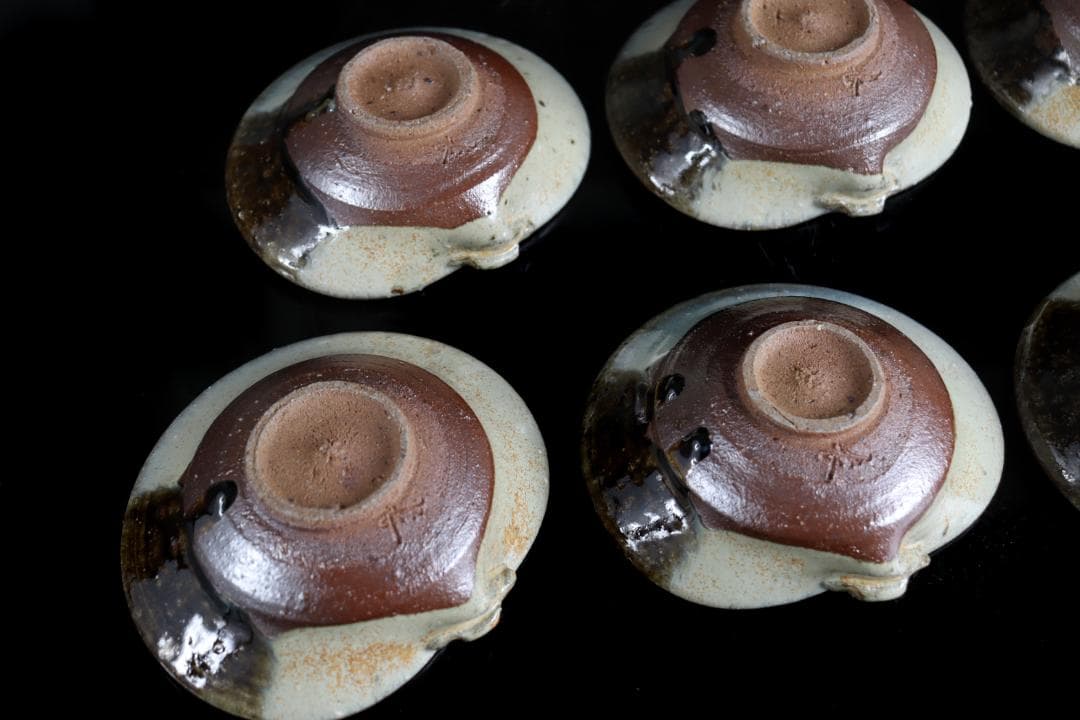 西岡良弘 朝鮮蛤形向付 六客 共箱 懐石会席料理皿和食器