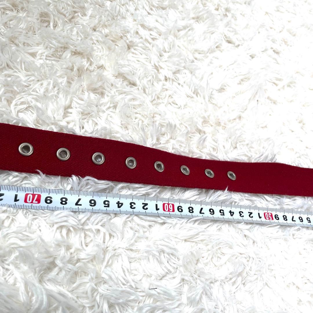 【希少】刺繍　Hysteric バーガンディ ベルト