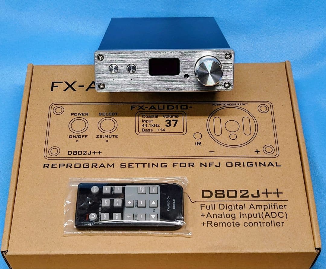 FX-AUDIO D802J++ デジタルアンプ 別売ACアダプター付【美品】