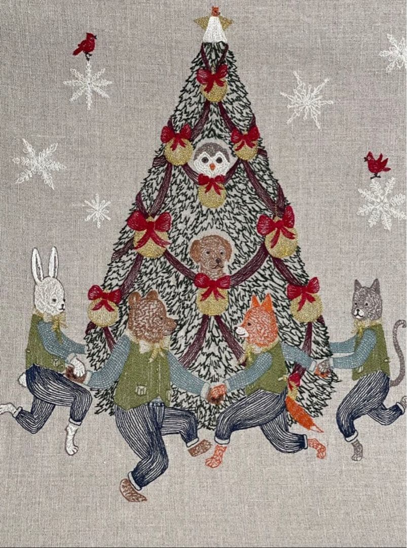 新品　コーラル＆タスク　刺繍クリスマスアート