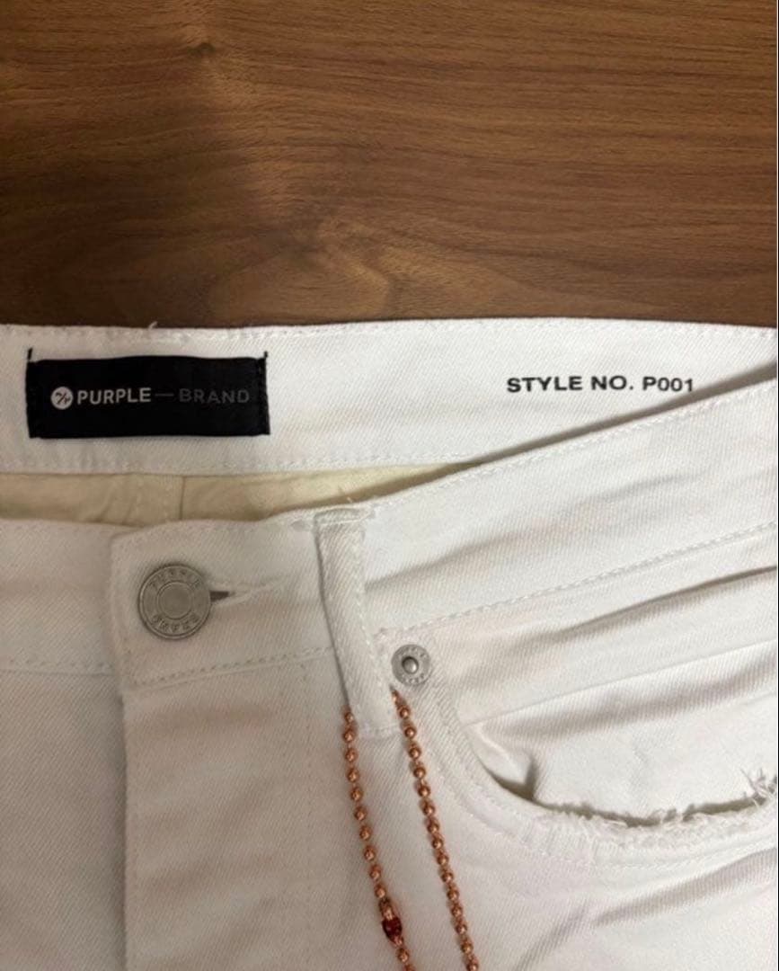 PURPLE スキニーデニム P001 ホワイト 29