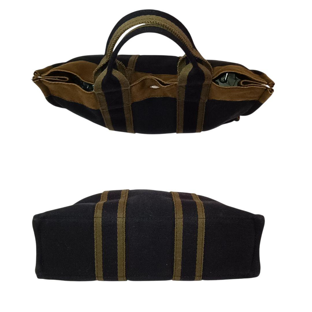 美品 正規品 HERMES エルメス ハンドバッグ フールトゥ キャンバス 黒