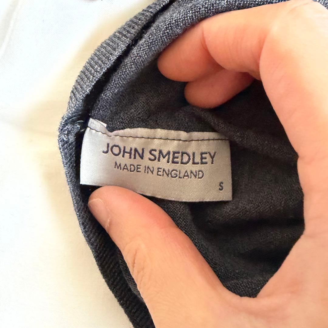 ジョンスメドレー 30G モックネック S グレー