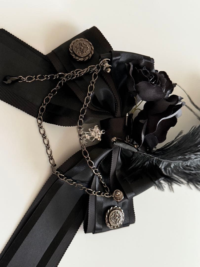 アリパイ La petit chaperon noir リボンクリップ 黒×黒