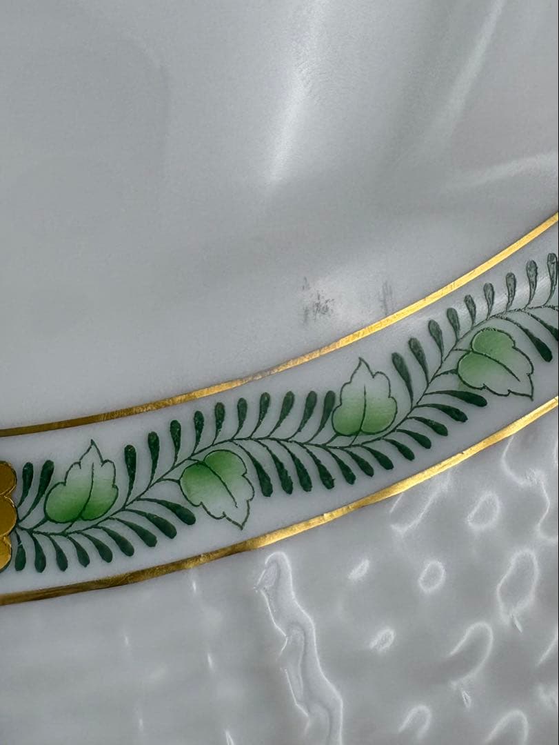 希少　ヘレンド　アポニーグリーン 25cm ディナープレート　5枚セット