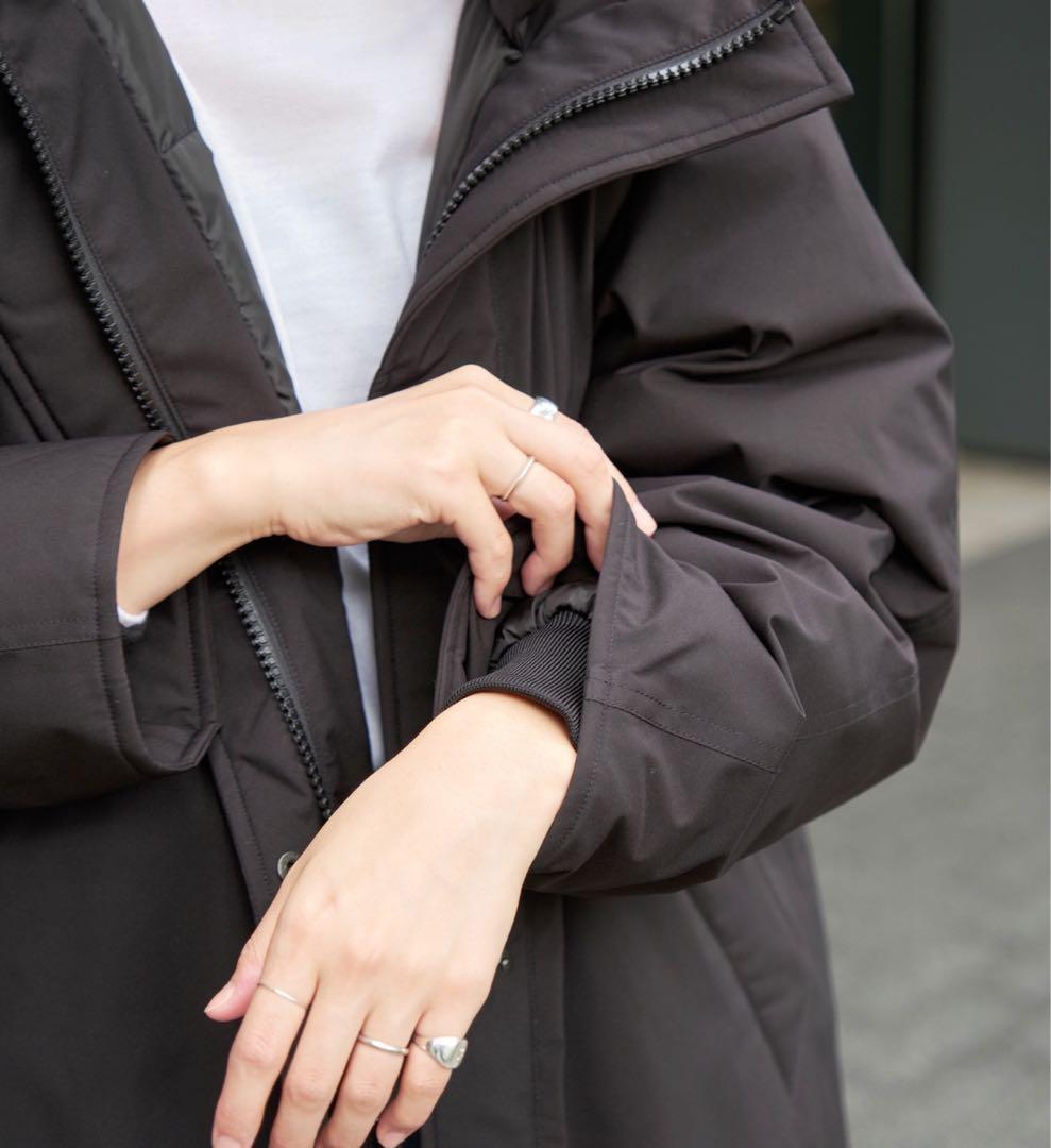 【美品】スピック＆スパン 撥水フーデッドダウンコート サイズ３６／黒