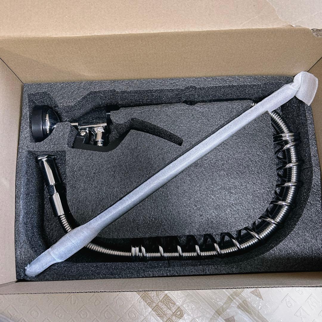 業務用 シンク用 蛇口 プリンススプレー付き 壁取り付けタイプ 30cm