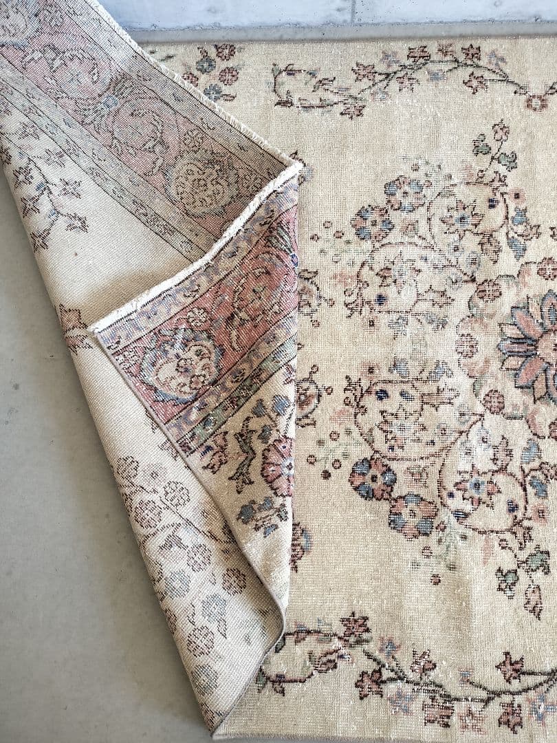 超大判/ベージュベースにパステルブルーやミントグリーン　No.743