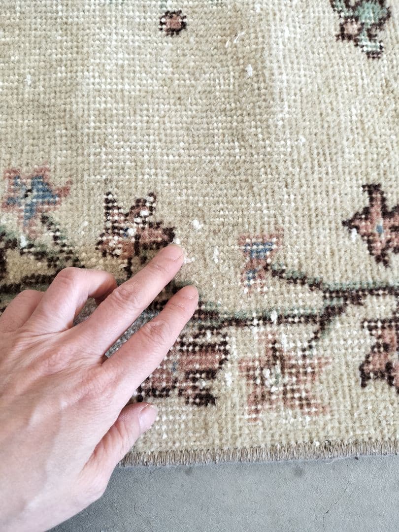 超大判/ベージュベースにパステルブルーやミントグリーン　No.743