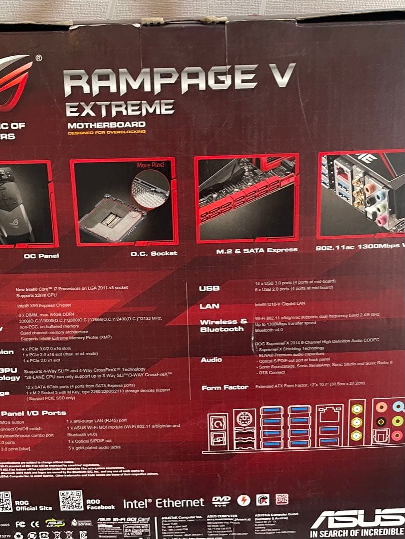ASUS RAMPAGE V EXTREME マザーボード