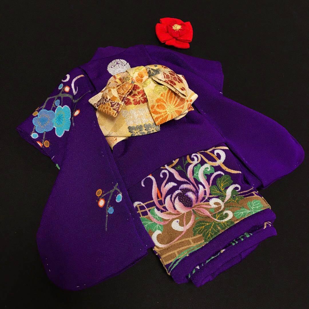 ＊ 市松人形 10号 大正縮緬 アンティーク 袷 着物 ＊ ドール 人形