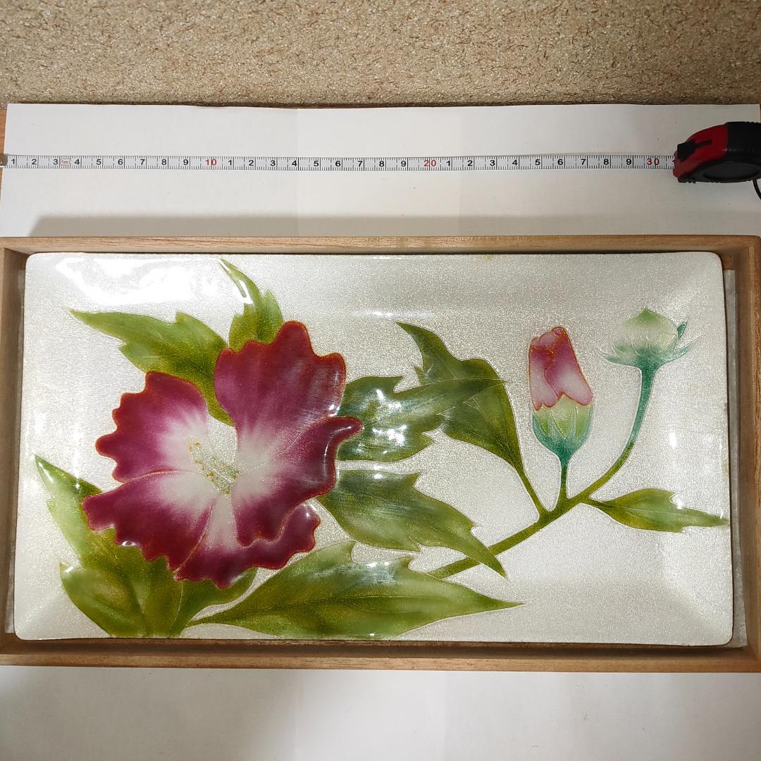 角皿　大皿　長方皿　四角皿　色絵　アンティーク　骨董　工芸品