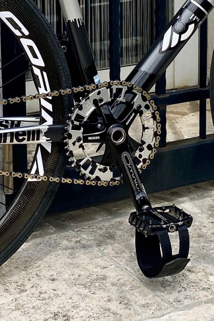 aarn アーロン チェーンリング 厚刃 PCD144 49T シルバー地 黒柄