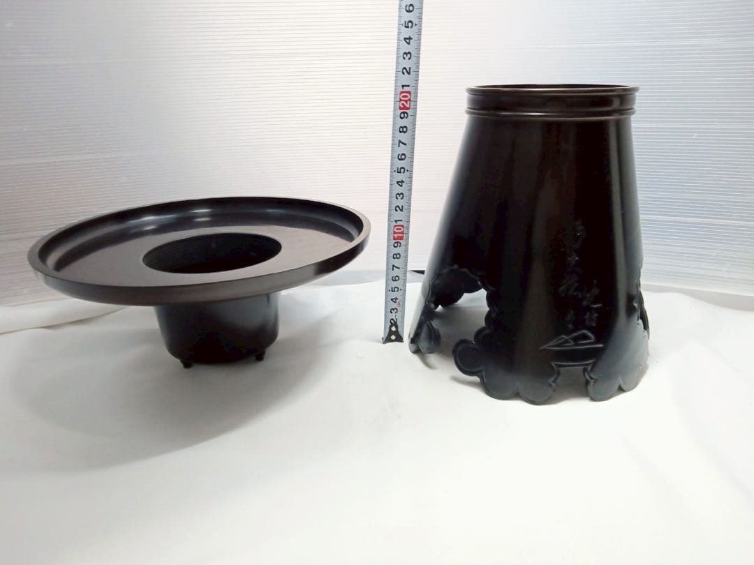 池坊 御玄猪 芳幸造 華道 花道具 生け花 薄端 花器 花瓶 唐金製 銅合金