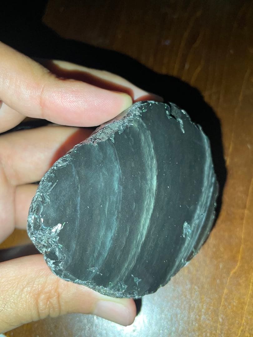 研磨品　十勝石玲瓏　複合色　レインボーオブシディアン