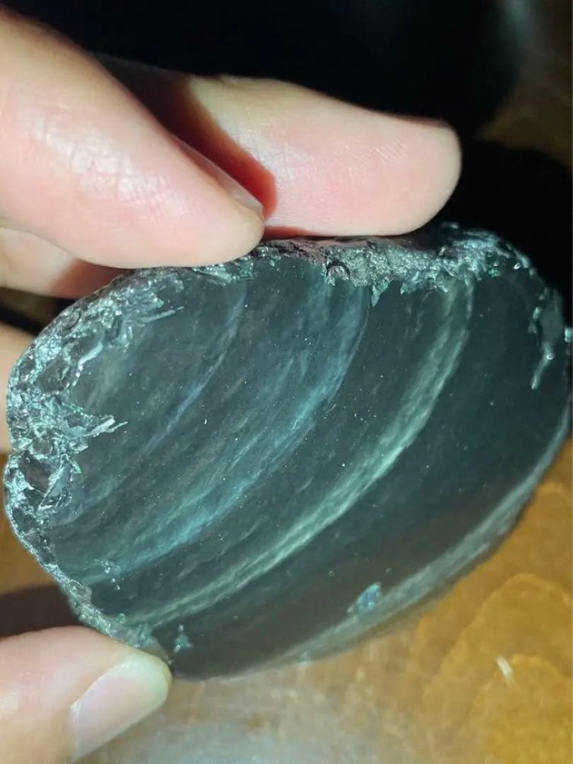 研磨品　十勝石玲瓏　複合色　レインボーオブシディアン