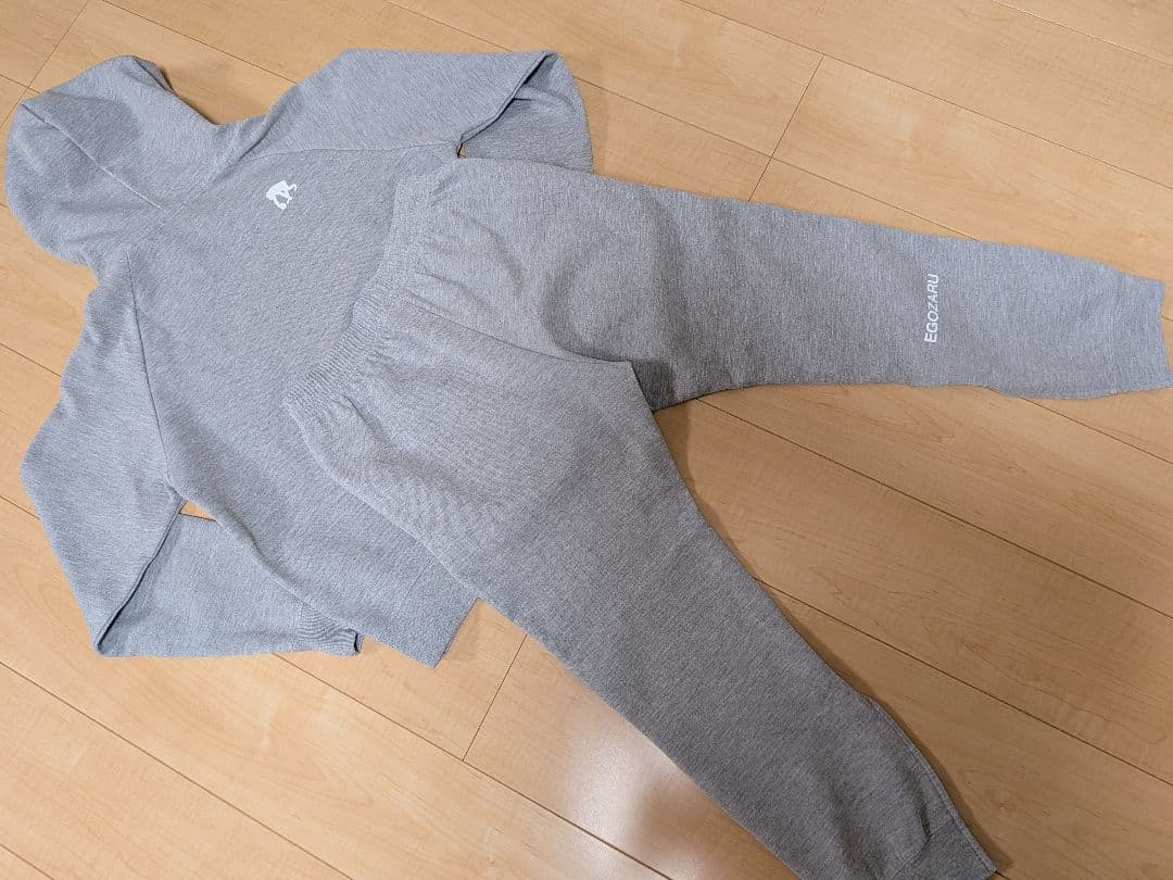 EGOZARU　セットアップ　グレー　S　パーカー