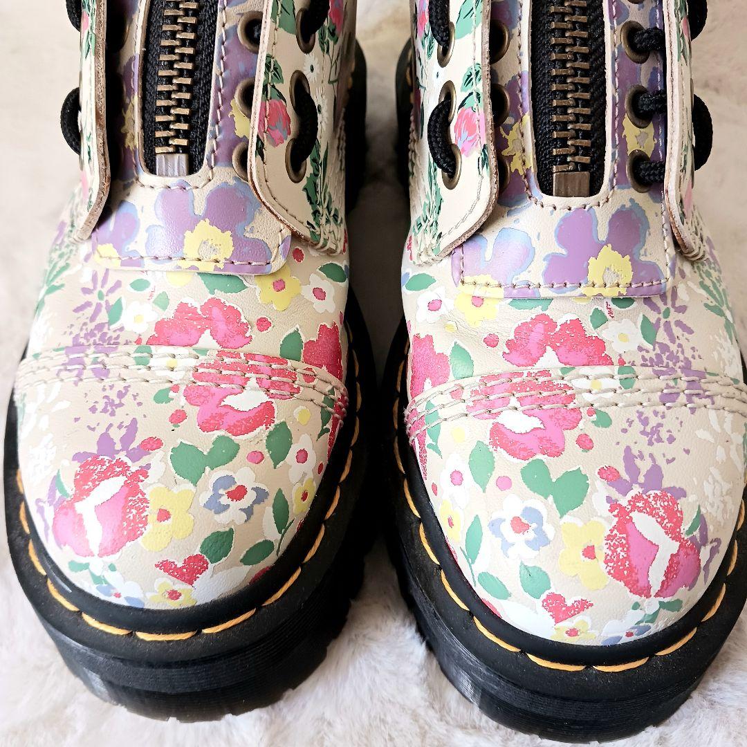 未使用品　Dr.Martens　シンクレア ブーツ　厚底　春カラー　花柄