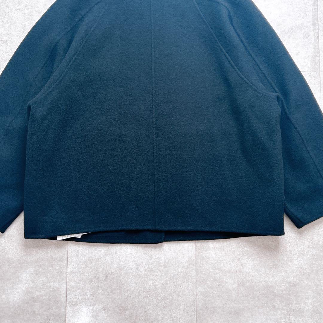 【新品タグ付き】スピックアンドスパン ビーバーストール付きセットコート 黒